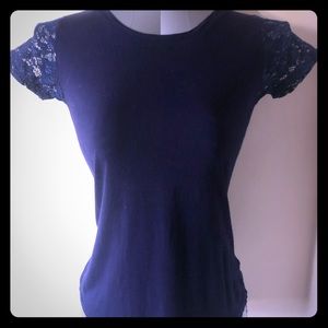 Lace short sleeve tee